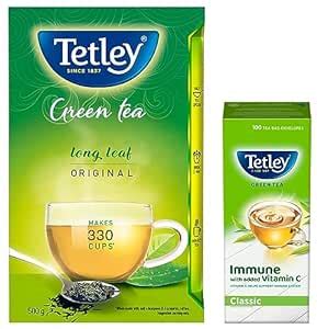 Tetley Long Leaf Original All Natural Green Tea With Anti Oxidants