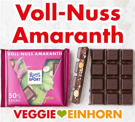 Ritter Sport Vegan Vegane Schokoladen Sorten