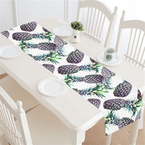 MYPOP Tropical Fruit Pineapple Table Runner Home Decor 14x72 Inch ...