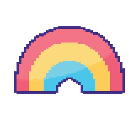 rainbow pixel art 11453126 Vector Art at Vecteezy