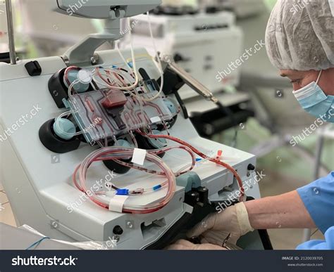 Apheresis Machine Extract Plasma Platelet Whole Stock Photo 2120039705