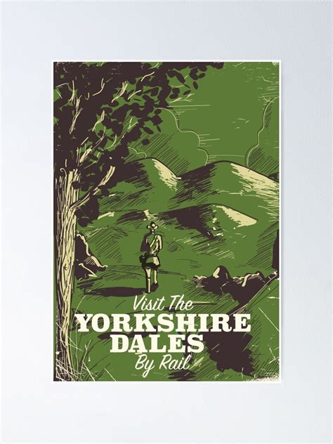 Yorkshire Dales Vintage Style Travel Poster Poster By Vectorwebstore