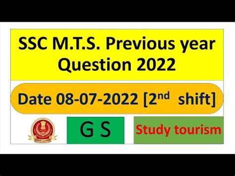 Mts Gs Previous Years Question Ssc Mts Previous Year Questions