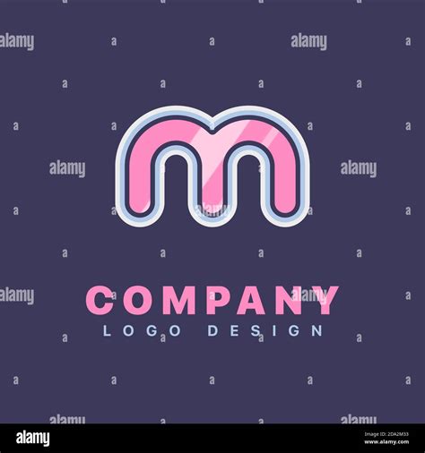 Letter M Logo Design Template Company Logo Icon Stock Vector Image