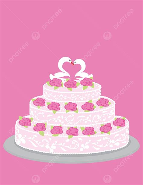 Wedding Cake Illustration Reception Design Vector Illustration