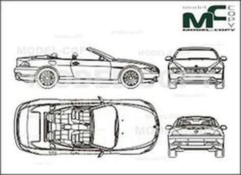 Bmw Seriess Cabrio D Drawing Blueprints Model