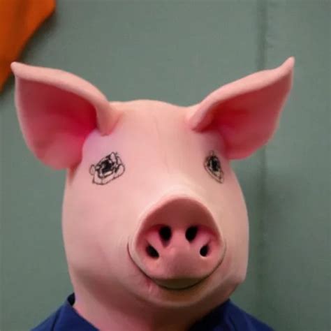 Inmate Wearing Cute Piglet Head Stable Diffusion Openart