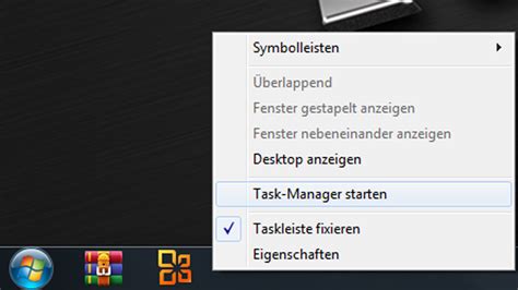 Task Manager Taskleisten Befehl für den Start COMPUTER BILD