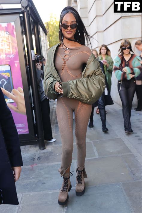 Jourdan Dunn Flashes Her Nude Tits Wearing A See Through Jumpsuit At