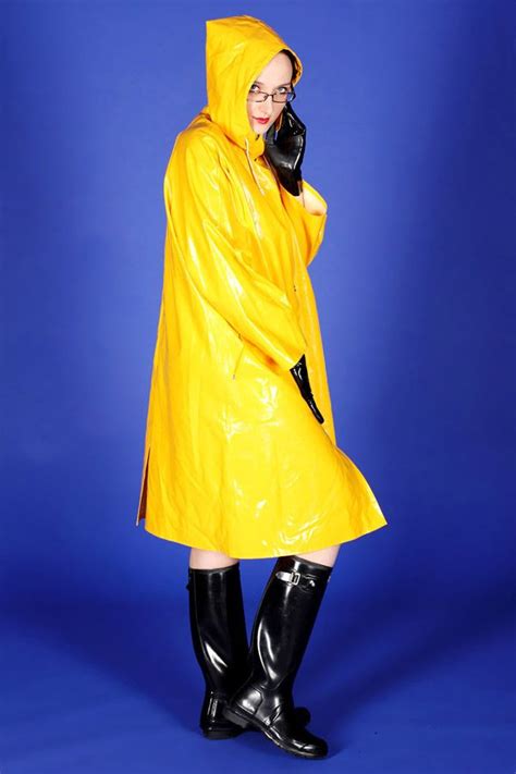 Yellow Pvc Mack Pvc Raincoat Rain Wear Mack Rainy Days Cloths