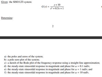 Answered Given The Siso Lti System Determine Bartleby