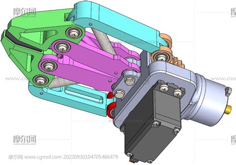 自适应机器人夹持器 夹具3d数模 机械工具模型下载 摩尔网cgmol