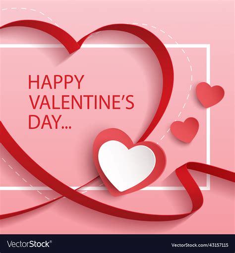 Happy Valentines Day Banner Design Royalty Free Vector Image