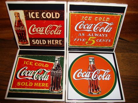 Coca Cola Coasters Set Of 4