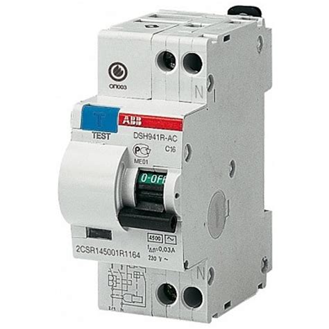 Дифференциальный автомат ABB DSH941R, 1P+N, 30мА, 20А, AC 4.5кА 2мод ...