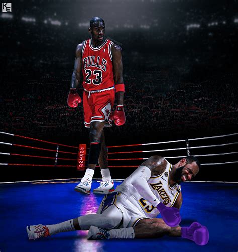 Michael Jordan vs Lebron James Boxing Manipulation on Behance