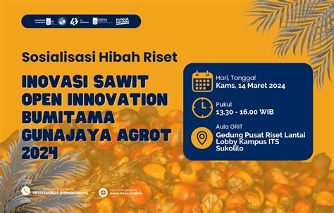 Sosialisasi Hibah Riset Inovasi Sawit Open Innovation Bumitama Gunajaya