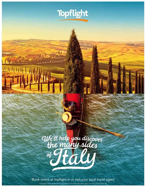 Topflight Many Sides Of Italy Travel Ads Travel Advertising Design