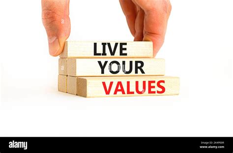 Live Your Values Symbol Concept Words Live Your Values On Wooden