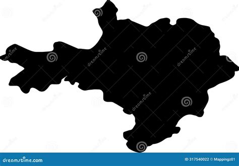 Gard France Silhouette Map With Transparent Background Stock