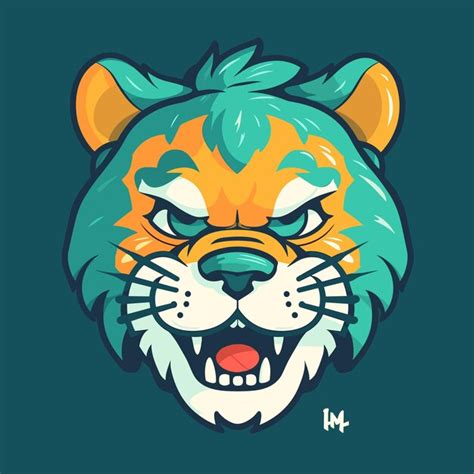 Premium Vector Green Tiger Mascot