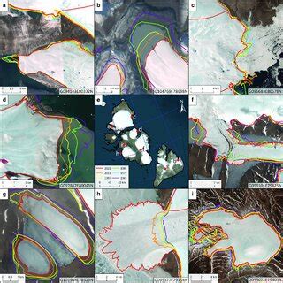 Glacier Change Outlines At Dates From 1965 To 2021 Overlaid On 2021