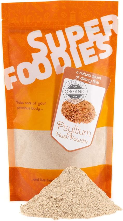 Superfoodies Organic Psyllium Husk Powder 100g 20 Daily Servings Helps Improve Gut Health And