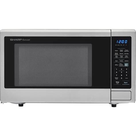 Sharp Carousel 18 Cu Ft 1100 Watt Countertop Microwave Stainless