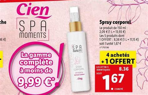 Promo Spray Corporel Cien Chez Lidl Icatalogue Fr