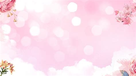 Pink Flowers Background For Powerpoint Flower Ppt Templates Images