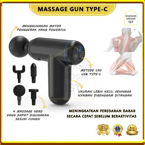 Jual Alat Pijat Getar Elektrik Alat Terapi Pijat Otot Massager Gun