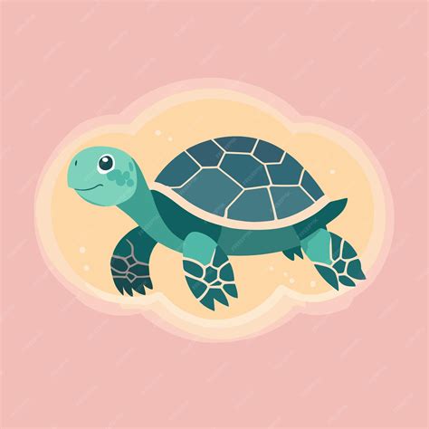 Premium Vector Cute Turtle Tortoise Cartoon Illustration Vector