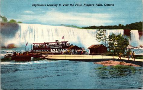 Vtg Maid Of The Mist Steamer Boat Niagara Falls Ontario Canada S