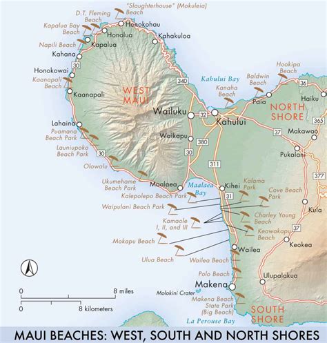 Maui Beaches Map | Beach Map