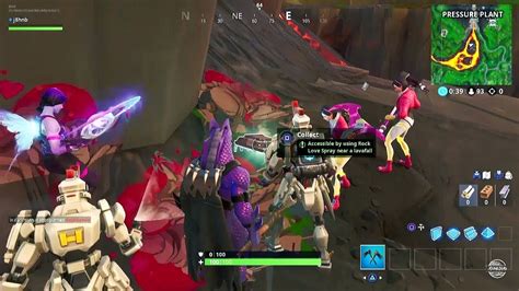 Fortnite Fortbyte 92 Accessible By Using Rock Love Spray Near A Lavafall Location Guide Youtube