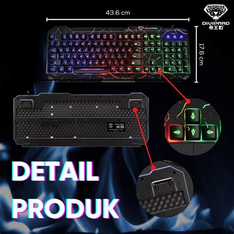 Promo Rekomendasi Divipard Keyboard Gaming Gk Kabel Usb Plus