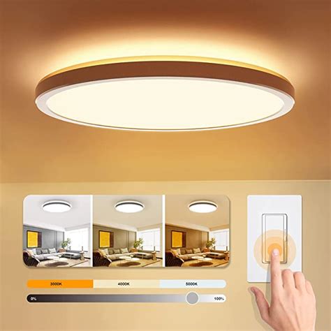 Dimmable Led Flush Mount Ceiling Light Blnan Inch W Led Round