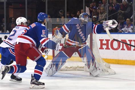 Rangers Henrik Lundqvist Makes One Of His 27 Saves Gold Medal Impressions