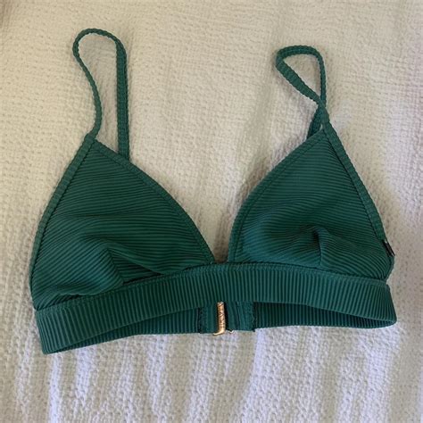 City Beach Dark Green Bikini Top Size But Runs A Depop
