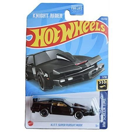 Hot Wheels Knight Rider K I T T Super Pursuit Mode Black 2022 HW Screen Time Walmart