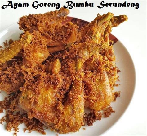 resep ayam goreng bumbu serundeng lengkuas