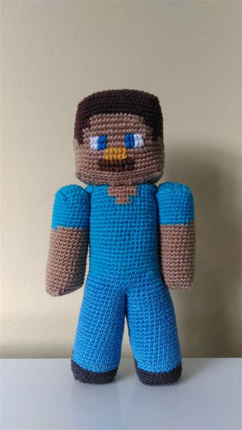 Boneco Minecraft Steve Amigurumi Crochê Elo7 Produtos Especiais