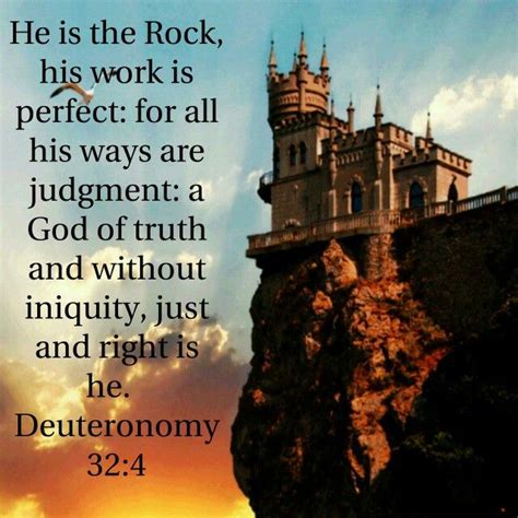 Deuteronomy 32:4 | Deuteronomy 32, Bible inspiration, Kjv