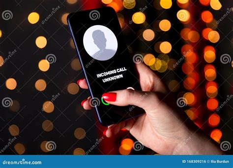 Phone Call From Unknown Number Scam Fraud Or Phishing With Smartphone