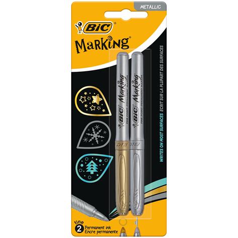 Buy Bic Marking Metallic Colours Permanent Markers Medium Bullet Tip