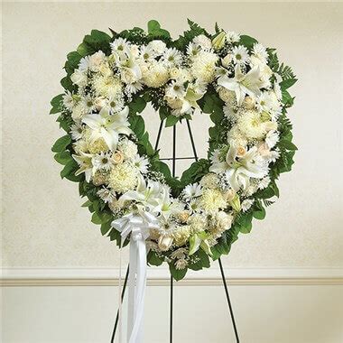 Always Remember Floral Heart Tribute White Lilac Flower Shop