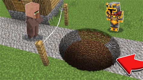 Minecraft Dont Let Villager Fall Straight Down Round Hole Mod