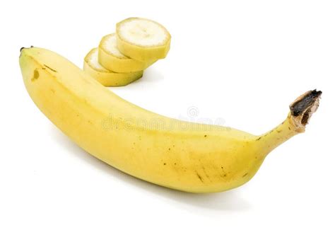 Peeled Unpeeled Banana Isolated White Stock Photos Free And Royalty