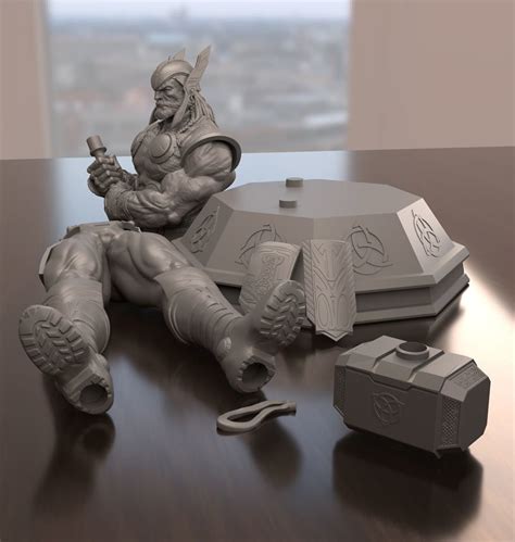 Thor Marvel Statues 3d Print Model