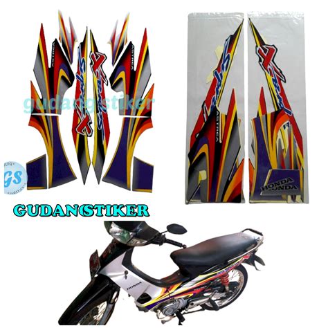 STRIPING STICKER MOTOR STIKER LIS BODY HONDA SUPRA X LAMA TAHUN 2004